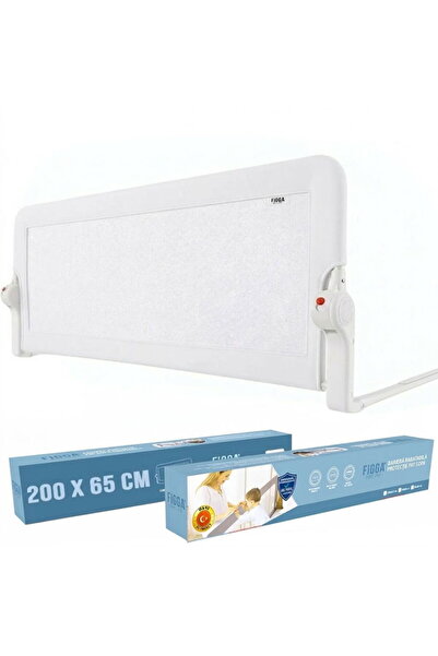 figga ® Kids Bed Protection, 200 x 65 cm, Folding Side Barrier, White