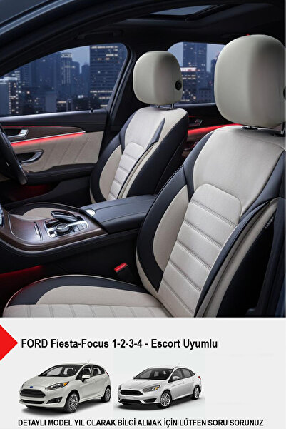 GM-DESIGN Alcantara Series Luxury Car Seat Cover - (Compatible with Ford Focu...