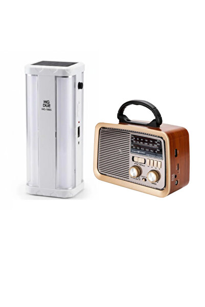 Primo Plus Portable Solar Emergency LED Lantern and Classic Bluetooth Radio R...