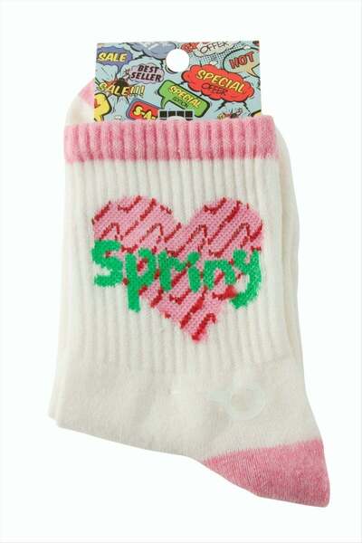 TakÇalıştır Heart College Socks 8*28