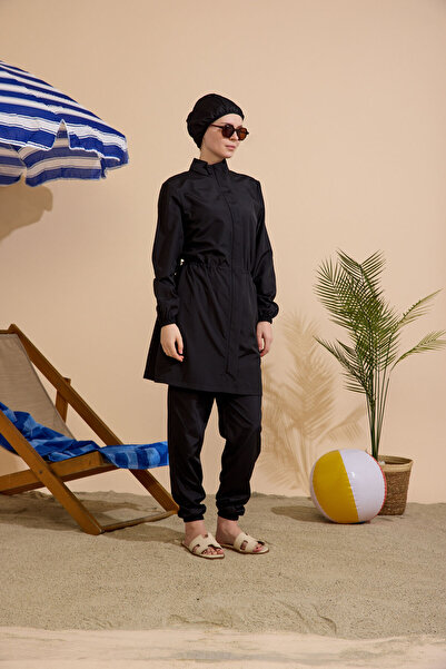 GAVLİA Women's Hijab Swimsuit 4-Piece Set - Full Coverage with Zipper..