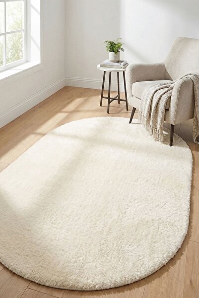 dekozer Oval Puffy Yumuşak Peluş Halı |, Kaymaz, Yıkanabilir, Antre, Hol, Mut...