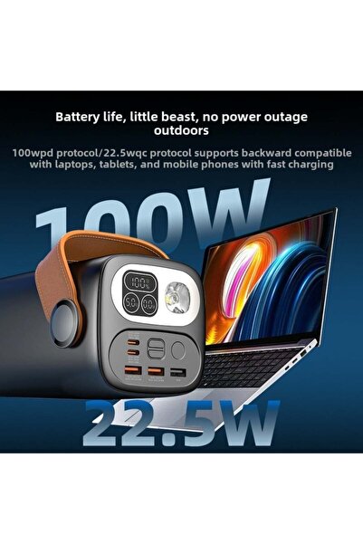 hızlı store Powerbank 100W PD 60000mAh Ultra Yüksek Kapasiteli Çoklu Çıkışlı Dijital Göstergeli Hızlı Taşınabili