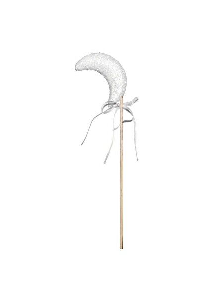Goliat Decorațiune de Crăciun Lună pe Deal 26 cm Alb