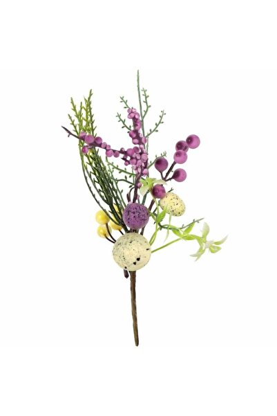 Goliat PIK Z JAJKIEM GAŁĄZKA WIELKANOCNA 26 CM FIOLETOWO KREMOWA