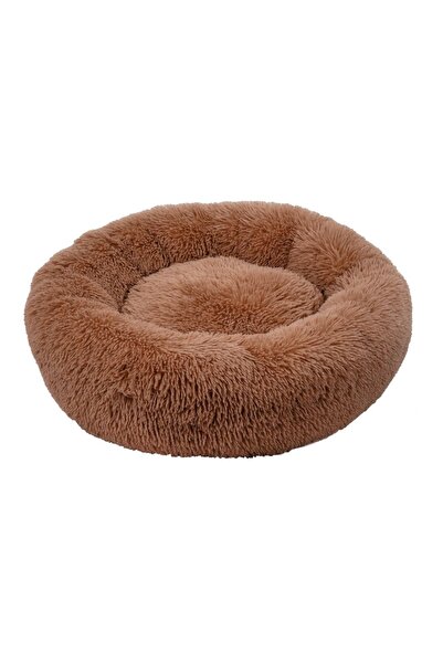 jumi Στρογγυλό Πελούς κρεβάτι, καφέ - 60x60