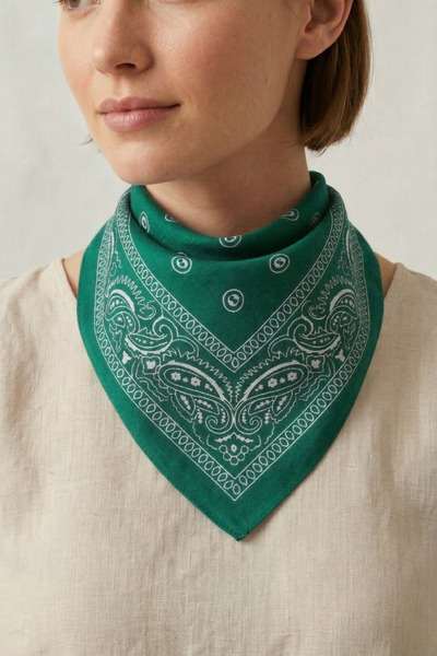 PETEK AKSESUAR Leopard Printed Pack Satin P Cotton U Bandana