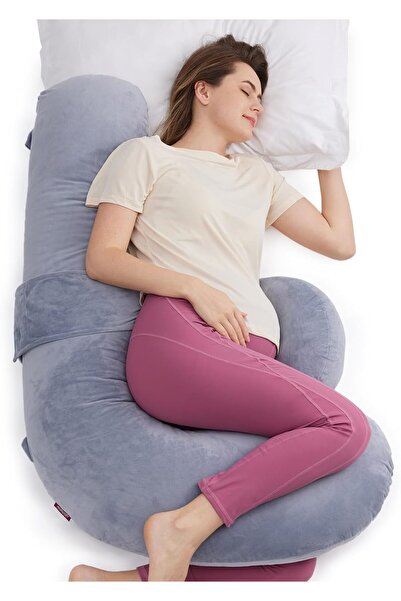 Momcozy Pregnancy Pillow, Original F Shaped Maternity Pillow for Pregnant Women