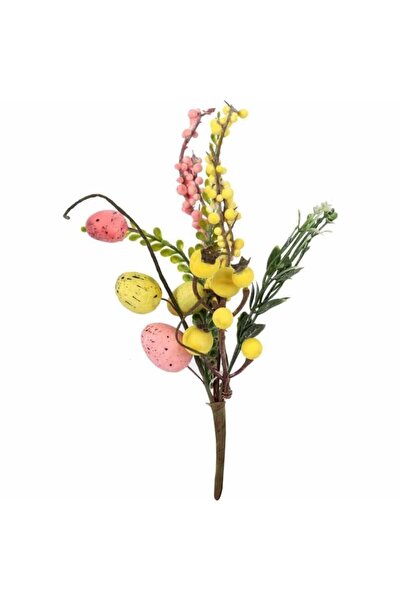 Goliat PIK CU OU RAMURĂ DE PAȘTE 26 CM GALBEN ROZ