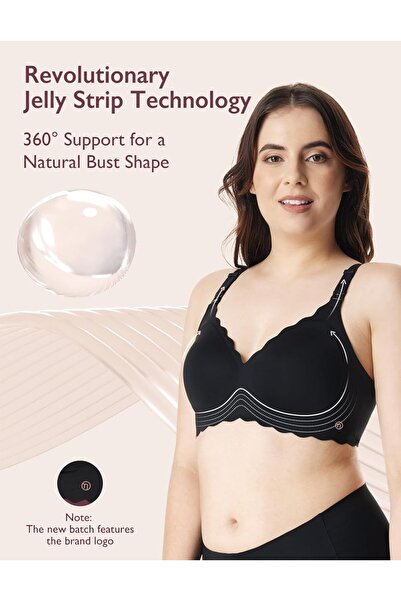 Momcozy Nursing Bras for Breastfeeding, YN46 Jelly Strip Support Comfort Maternity Bra, Seamless Sof