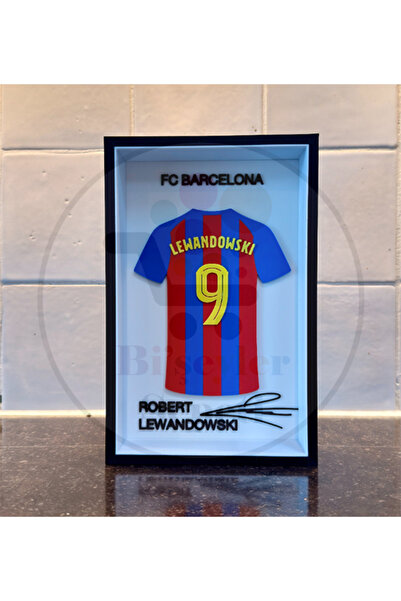 Bi'şeyler Sepeti Robert Lewandowski - FC Barcelona - Forma İmzalı Çerçeve Hed...