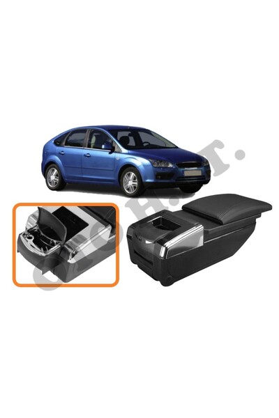 OTO H.İ.T. FORD FOCUS 2 UYUMLU BARDAKLIKLI LÜKS KOL DAYAMA KOLÇAK SİYAH İTHAL.