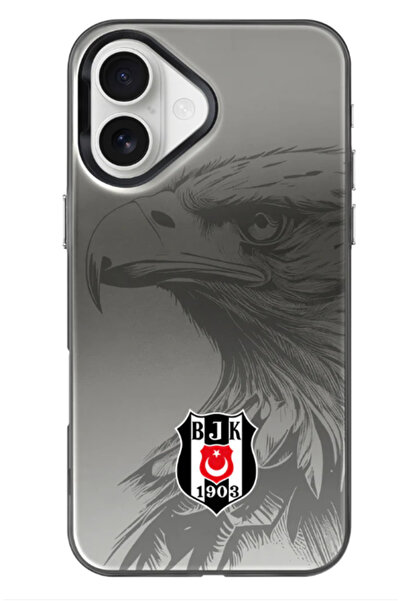 Beşiktaş License-Protected iPhone 16 Eagle Logo Phone Case "Dekomus Pocket No...