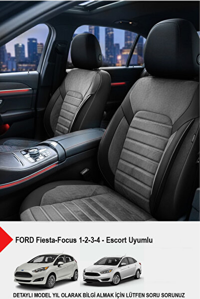 GM-DESIGN Alcantara Series Luxury Car Seat Cover - (Compatible with Ford Focu...