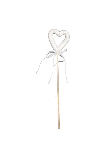 Goliat Decorațiune de Crăciun Inimă pentru Brad 26 cm Albă