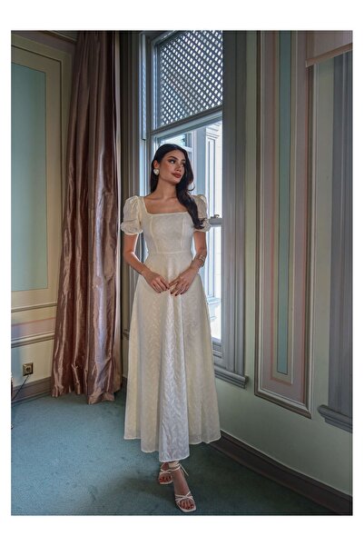 ESRAHELVACI Fistolu Balon Kol Elbise