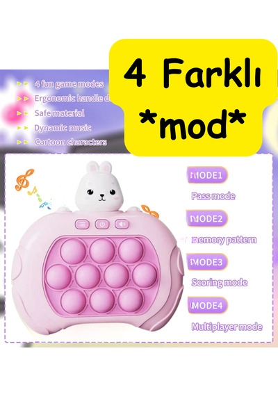 düşler oyuncak dünyası Işıklı Sesli Müzikli TAVŞAN Karakterli Popit Pilli Eği...