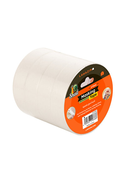 Lawazim 4-Piece Masking Tape - 24mmx20Yard - Writable Paper Tape for Painting...