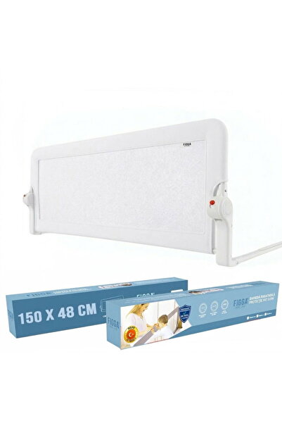 figga ® Kids Bed Protection, 150 x 48.5 cm, Folding Side Barrier, White