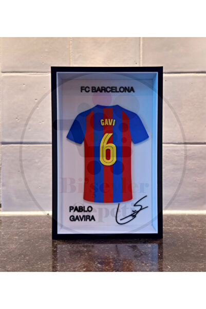 Bi'şeyler Sepeti Pablo Gavira Gavi - FC Barcelona - Forma İmzalı Çerçeve Hedi...