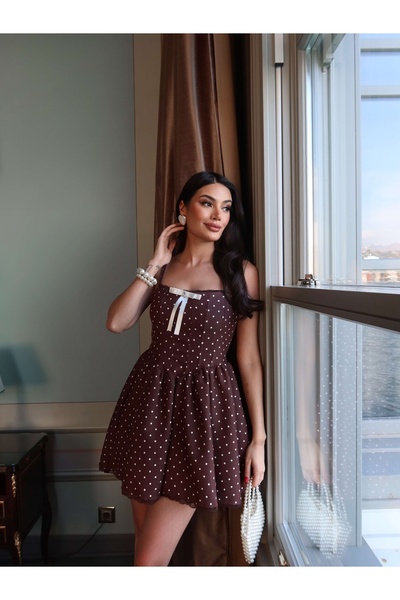 ESRAHELVACI Polka Dot Pack Mini Dress with String Straps