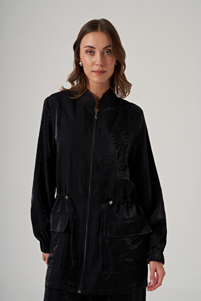 Nuss Stone Processing C Pocket Detail Trouser Suit 1032 Black