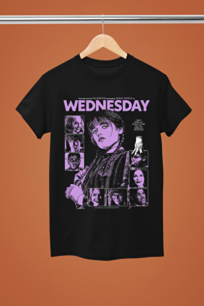 MAGORS Wednesday Addams Printed 100% Cotton Lu Regular Fit Tshirt