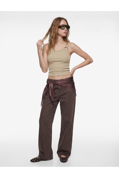 Koton Tricou sport pentru femei 6SAL30026IK KHAKI