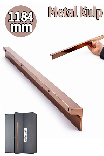 Badem10 Lada Flat Metal Bronze Drawer Handle 1184 mm Modern Stylish Design Fu...