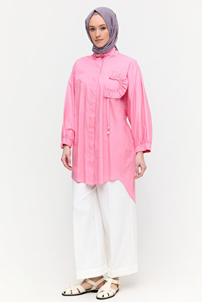 Setrms Yüksek Yakalı Pamuk Tunik