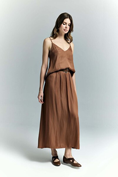 Sateen Tosca Skirt - Cinnamon