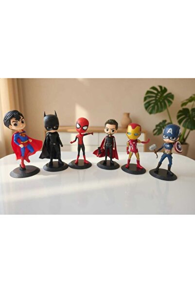 EGOMONİİ 6-Pack Super Heroes Toy Characters