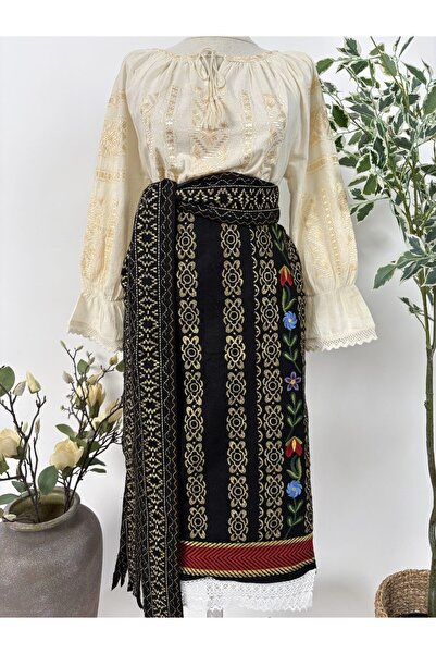 OEM Traditional Costume - Catrință, Brâu and Ie TM 2259 Beige