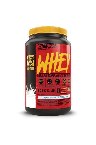 MUTANT مصل اللبن 100% جورميه، كوكيز وكريم، 2 رطل، يدعم بناء العضلات