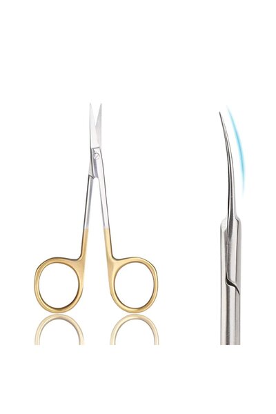 delis Marquise professional cuticle scissors, SCRISSOR05, Gold