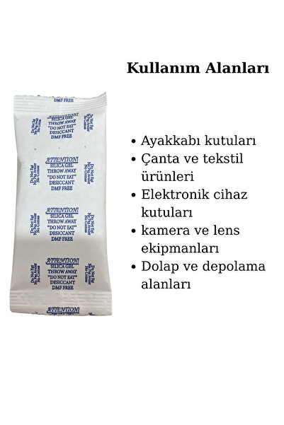 KEEPSAKE 10 Gr 1000 Adet Silika Jel Nem Alıcı Paket Silikajel Rutubet Önleyici Nem Giderici
