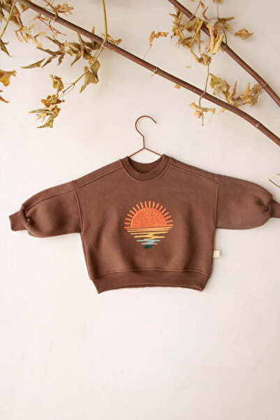 OhlalaKoala Güneş Nakışlı Çocuk Sweatshirt