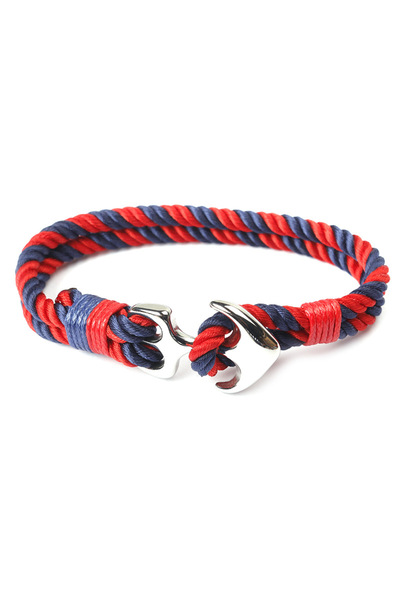 EFAYN.RO Bratara marinar cu ancora, rosu cu albastru, unisex, EFAYN