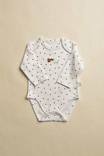 Oh La La Koala For Little Ones Penguin Embroidered Long Sleeve Snap Fastener ...
