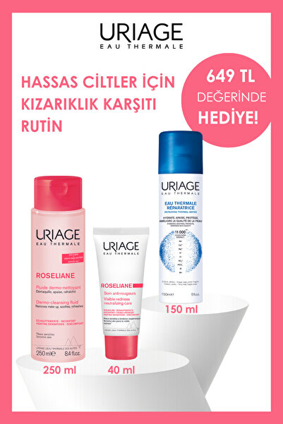 Uriage Hassas Ciltler İçin Temizleyici Fluid 250 ml + Nemlendirici Krem 50 ml...
