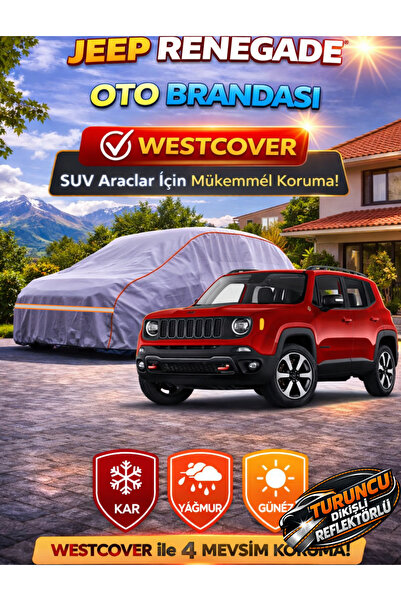 WestCover غطاء سيارة جديد متوافق مع جيب رينيجيد (خياطة برتقالية-ريف) من ماركة...