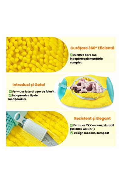 BladePRO Sac spalat incaltaminte BladePRO, material rezistent, fermoar premium, galben, 39x19cm