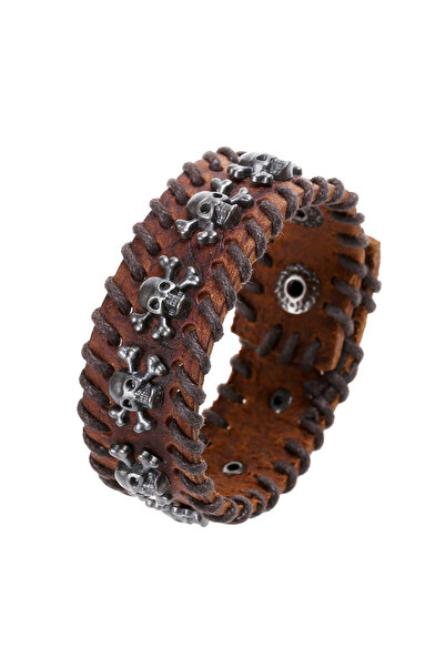 EFAYN.RO Skeleton head pendant bracelet, necromancer summoning model, unisex,...