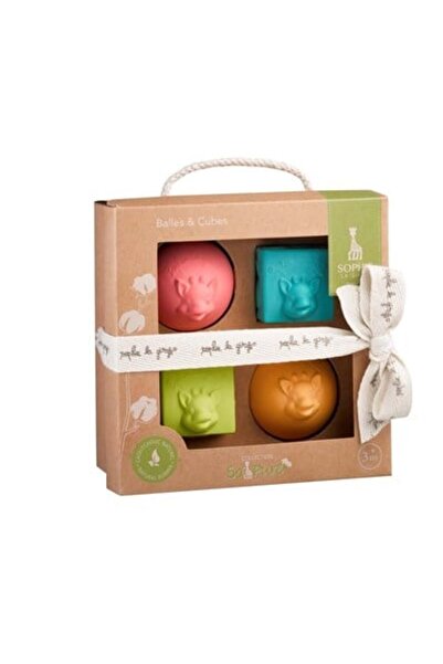 Sophie La Girafe Sophie So Pure Kauçuk 2'şerli Top & Küp