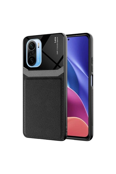 Ceponya Redmi K40 Case Leather-Look Design Hard Back Cover