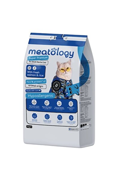 Meatology Hrană uscată pentru pisici adulte sterilizate cu somon proaspăt și ...