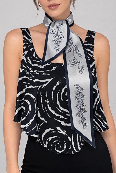 tarzınısec Choose Your Style Ada Bahçesi Patterned Blue Tie / Scarf / Foulard...