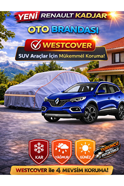 WestCover غطاء سيارة متوافق مع رينو كادجار SUV (خياطة برتقالية-ريف) ، غطاء سي...