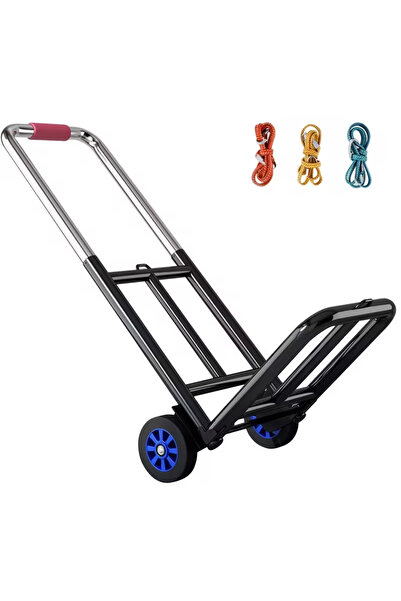 Sumkyle Folding Hand Truck, Portable Dolly Cart, Collapsible Luggage Cart wit...
