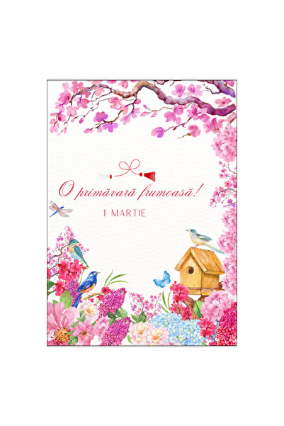 OEM March 1st greeting card with envelope included, 13x18 cm